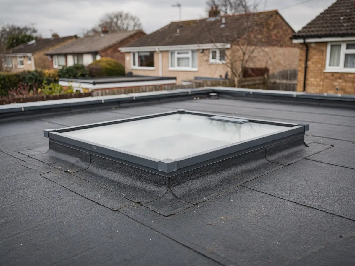 Flat rooflight with a new clear glazing unit