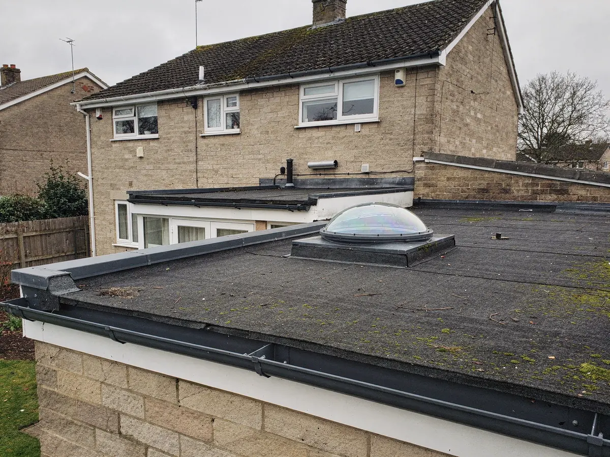 Round sun tunnel dome on a flat roof