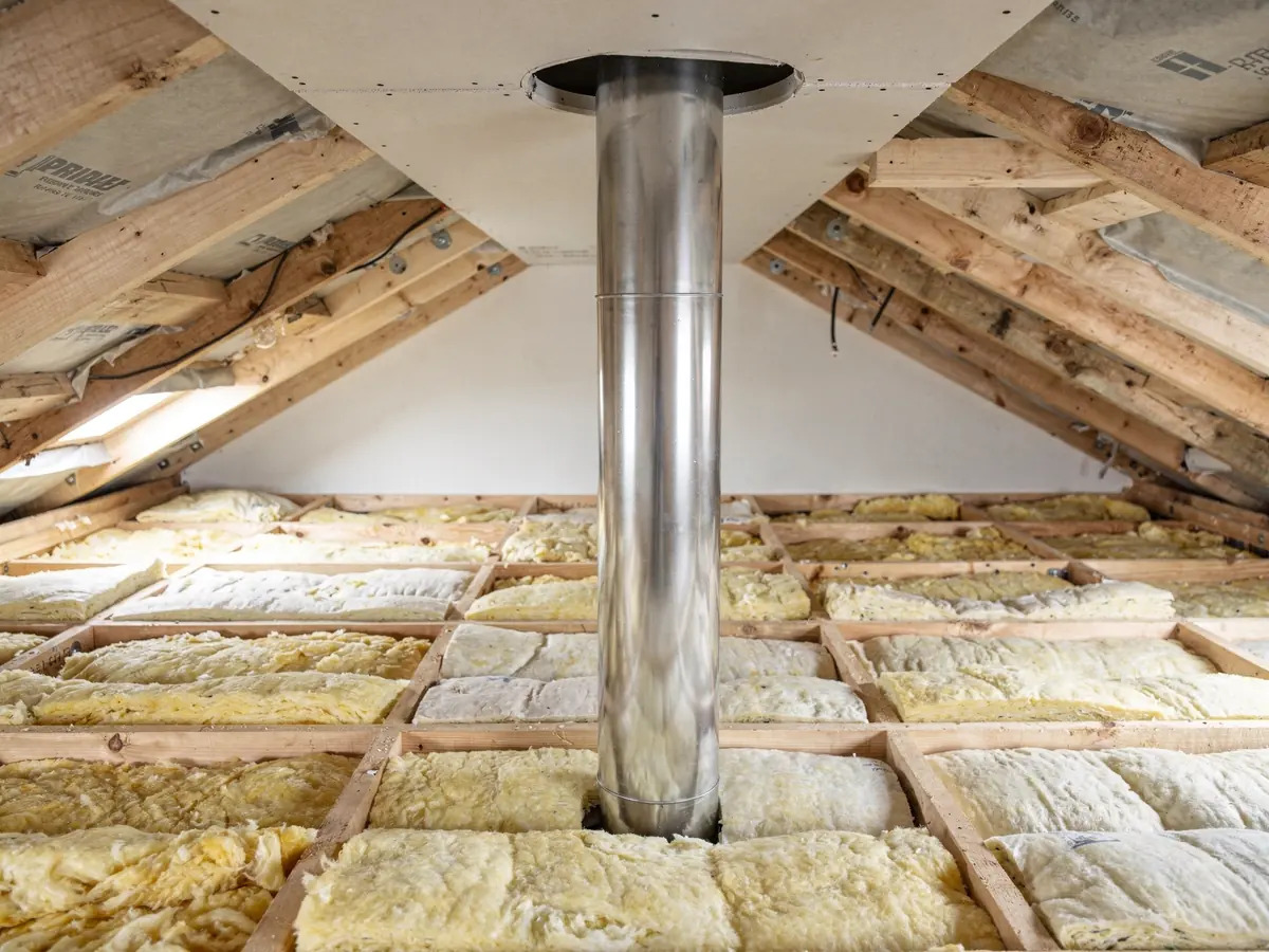 Rigid reflective sun tunnel tube through a loft